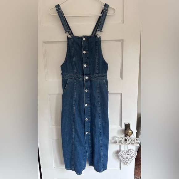 Zara Dresses & Skirts - ZARA/TRAFALUC Collection Denim Jumper Dress, Size M